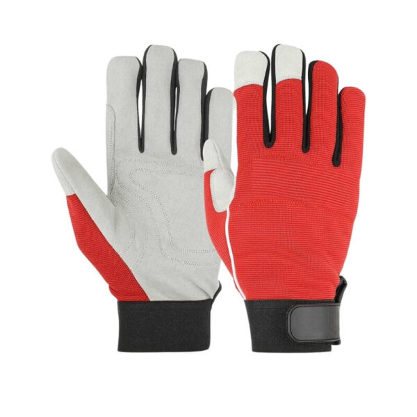 red mechanic gloves