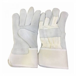 white leather work gloves